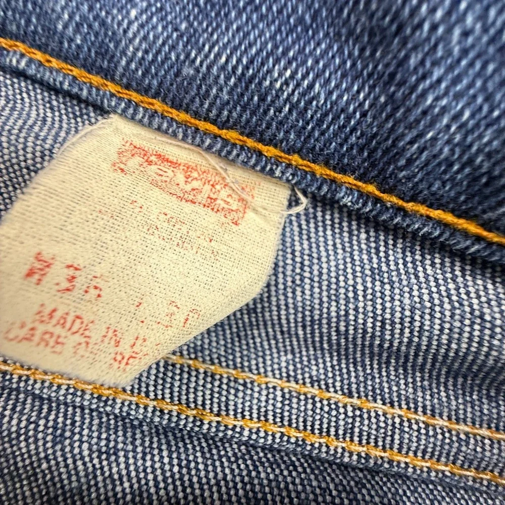 Vintage 80's Levis Levi's Orange Tab 505 Straight Leg USA Denim Jeans 33x28.75